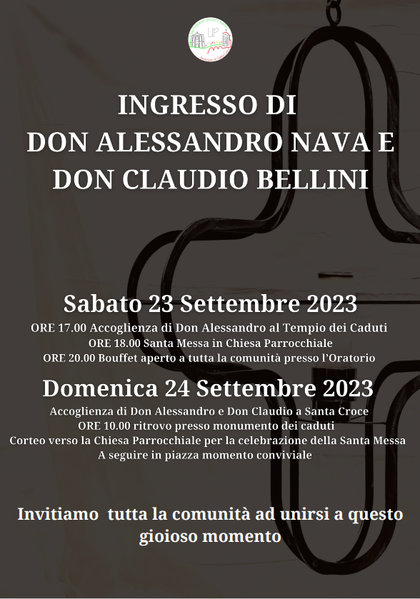 Ingresso di Don Alessandro Nava e Don Claudio Bellini