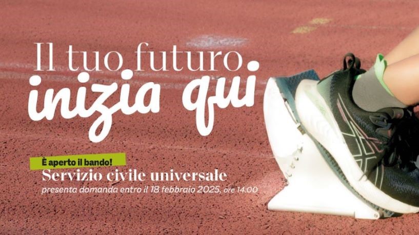 la scritta è: il futuro inizia qui l'immagine sono scarpe da ginnastica